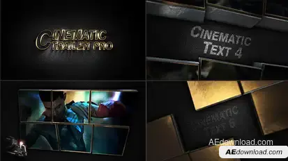 Cinematic Trailer Pro Video Displays template preview