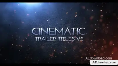 Cinematic Trailer Titles v2 Video Displays template preview