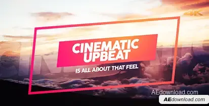 Cinematic Upbeat Slideshow Video Displays template preview