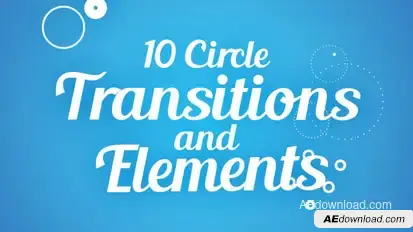 Circle Transitions and Elements Video Displays template preview