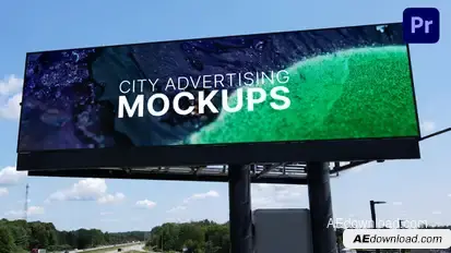 City Billboard Mockups Premiere Pro template preview