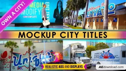 City Titles Business Intro | AD Video Displays template preview