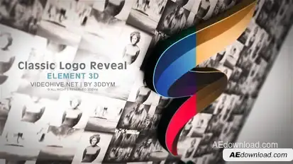 Classic Logo Reveal Video Displays template preview
