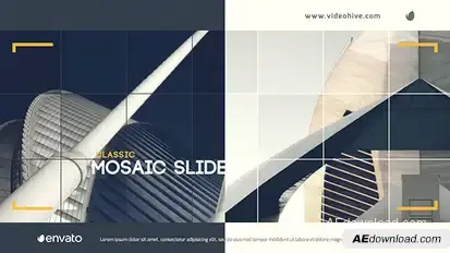 Classic Mosaic Slide Video Displays template preview