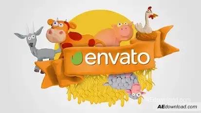 Clay Farm Animals Video Displays template preview