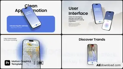 Clean AI App Promo PP Premiere Pro template preview