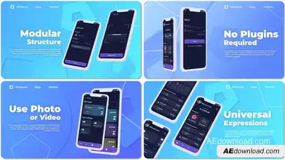Clean App Promo V2 Premiere Pro template preview