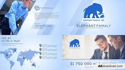 Clean Business Company Profile Video Displays template preview