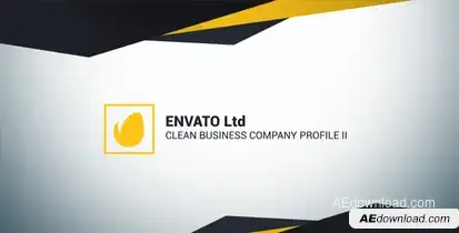Clean Business Company Profile II Video Displays template preview