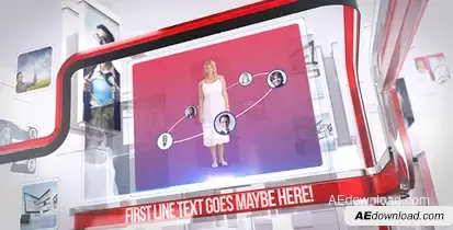 Clean Corporate Broadcast Intro Video Displays template preview