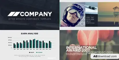 Clean Corporate Presentation Video Displays template preview