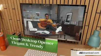 Clean Desktop Opener Premiere Pro template preview