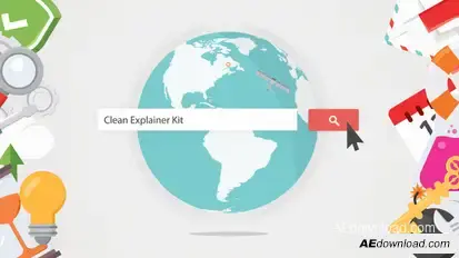 Clean Explainer Kit Video Displays template preview