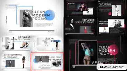 Clean Fashion Slideshow Video Displays template preview