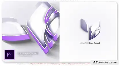 Clean Fast Logo Reveal Premiere Pro template preview