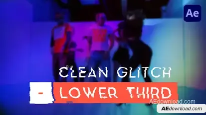 Clean Glitch - Lower Third Video Displays template preview