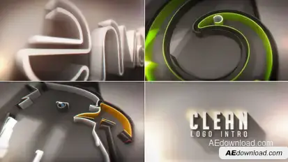 Clean Logo Intro Video Displays template preview