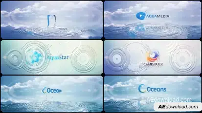 Clean Logo V03 Water Ripples Video Displays template preview