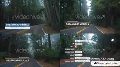 Clean Lower Thirds and Titles Video Displays template preview