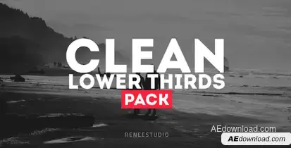 Clean Lower Thirds Pack Video Displays template preview