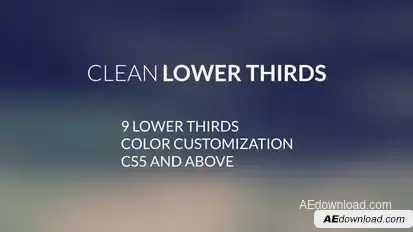 Clean LowerThirds | After Effects Template Video Displays template preview