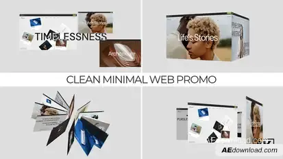 Clean Minimal Web Promo Premiere Pro template preview
