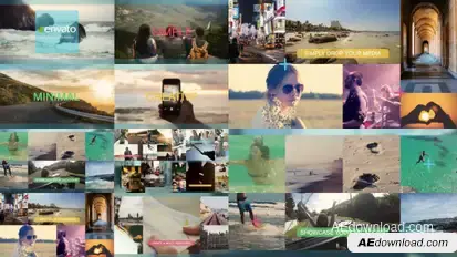 Clean Modern Slides Video Displays template preview