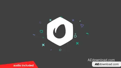 Clean Particles Logo Video Displays template preview