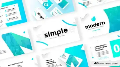 Clean Presentation - Corporate Management Video Displays template preview