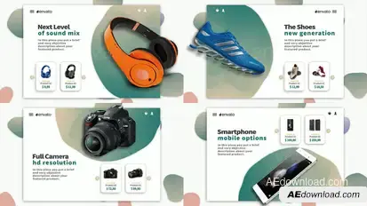 Clean Slide Product Promo Video Displays template preview
