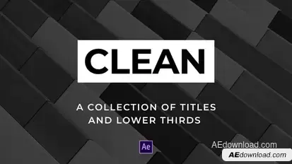 Clean Titles and Lower Thirds Video Displays template preview