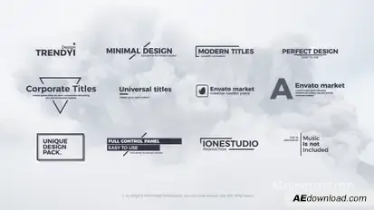 Clean Titles Video Displays template preview