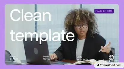 Clean Typographic Intro Premiere Pro template preview