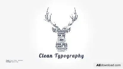 Clean Typography Video Displays template preview