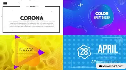 Clean Typography Titles Video Displays template preview