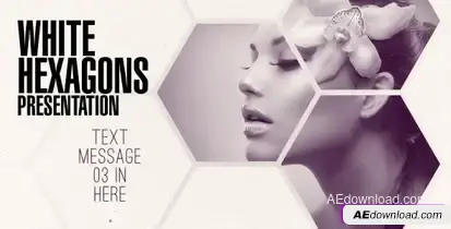 Clean White Hexagon Presentation – Videohive Video Displays template preview