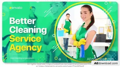 Cleaning Service Promo Video Displays template preview