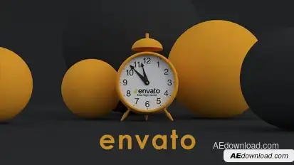 Clock Logo Reveal Premiere Pro template preview