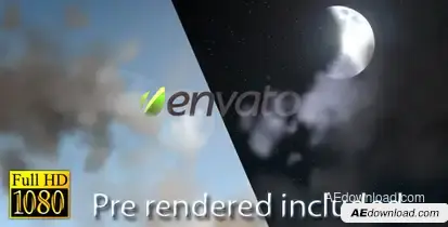 Clouds Logo Video Displays template preview