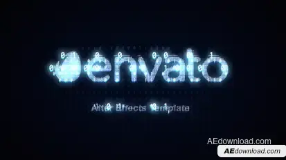 Coded Text, Logo and Graphic reveal Video Displays template preview