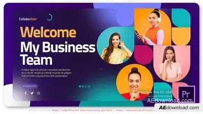 Collaborate Agency Promo Premiere Pro template preview