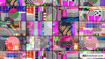 Collage of Animated Backgrounds Premiere Pro template preview