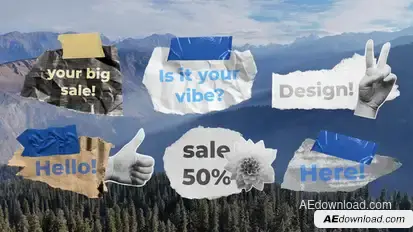 Collage Titles Premiere Pro template preview