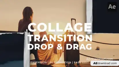 Collage Transitions Infographics template preview