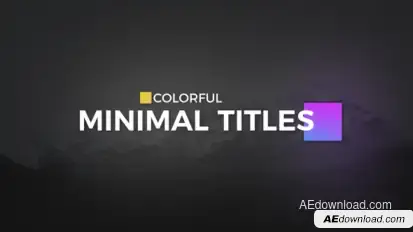 Color full Minimal Titles Video Displays template preview