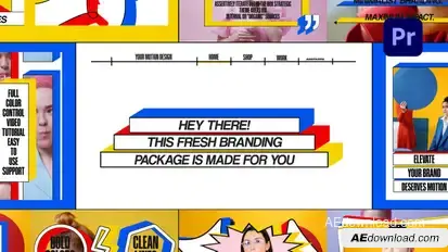 Color Pop Social Media Branding Package Premiere Pro template preview