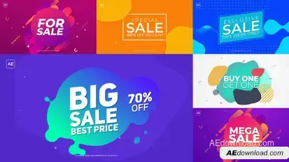 Colorful Book Sale Abstract Video Displays template preview