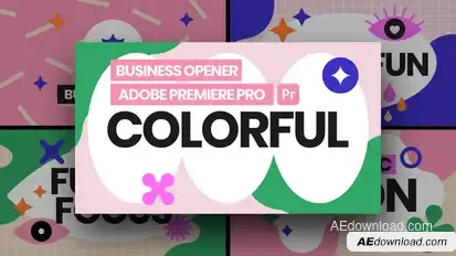 Colorful Business Opener Pr Premiere Pro template preview