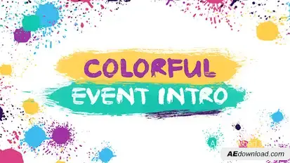 Colorful Event Intro | After Effects Template Video Displays template preview