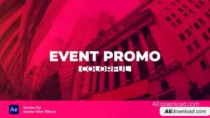 Colorful Event Promo Video Displays template preview